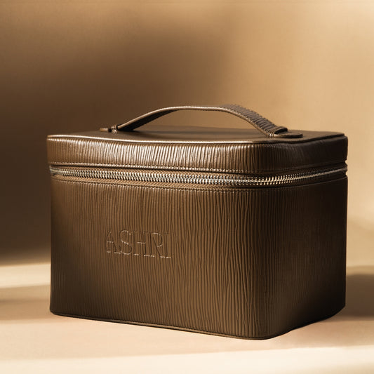Ashri Vanity Case Brown